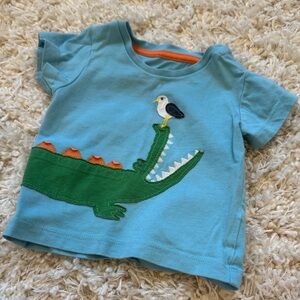 +BABY BODEN+ Blue Kids T-Shirt with Dinosaur Design